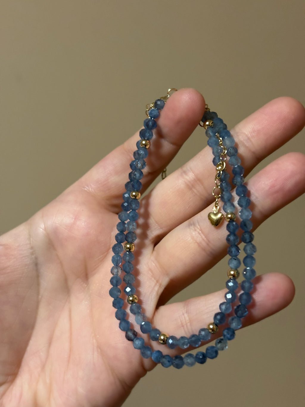 Aquamarine A grade faceted ankle bracelets