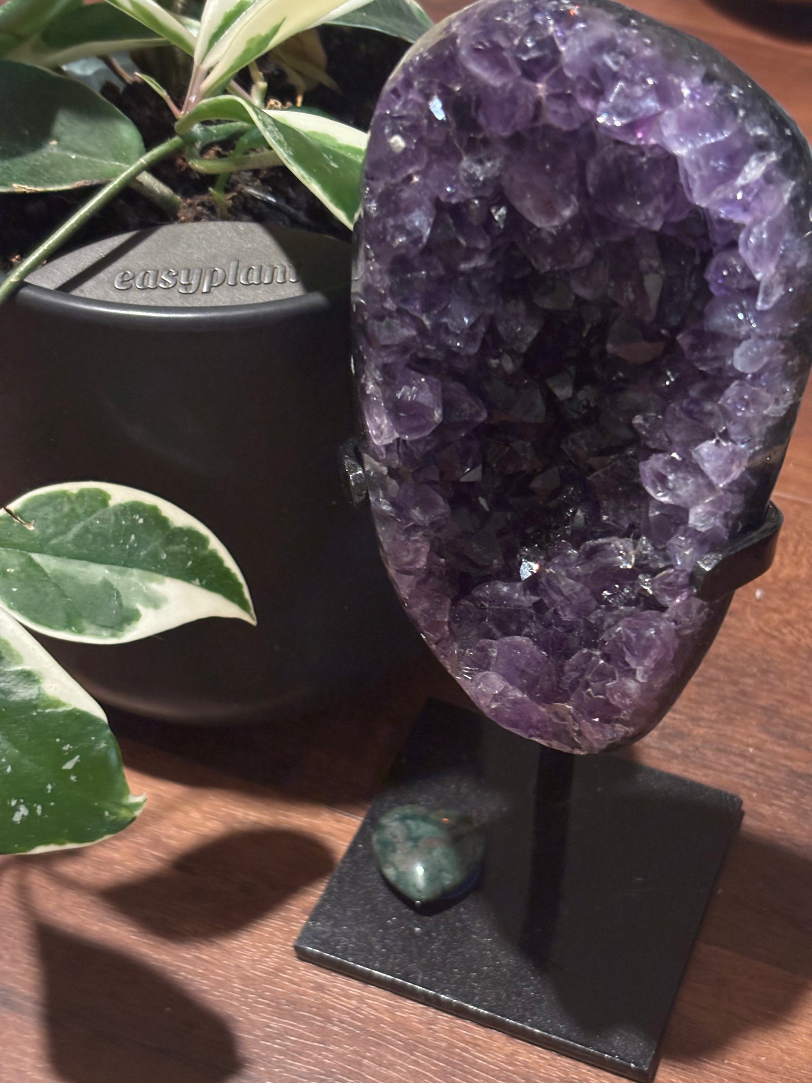 Amethyst on stand - large gemmy